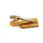 Vintage Gold Tone & Black Antique Fire Wagon Tie Clasp