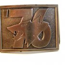 Vintage 1976 Wolfs Head Motor Oil Company Belt Buckle