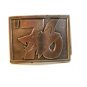 Vintage 1976 Wolfs Head Motor Oil Company Belt Buckle