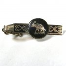Vintage Sterling Silver Niello Elephant Tie Clasp Unbranded 7815