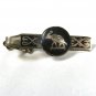 Vintage Sterling Silver Niello Elephant Tie Clasp Unbranded 7815