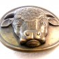 Vintage 1975 Malcolm Hereford Cows Cocktail Brass Belt Buckle