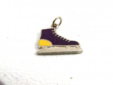 1960's Ice Skating Shoe Enameled Charm 61714