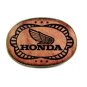 Vintage Honda with Wings Leather Top Belt Buckle 04222014 Unsigned