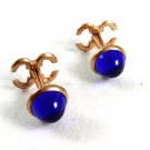 Art Deco Blue & Goldtone Cufflinks 62414
