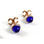 Art Deco Blue & Goldtone Cufflinks 62414