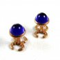 Art Deco Blue & Goldtone Cufflinks 62414