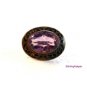 Victorian Gold or Brass Tone Black Enamel Amythest Brooch