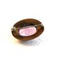Victorian Gold or Brass Tone Black Enamel Amythest Brooch