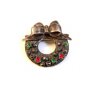 Vintage Silver Sterling Silver Christmas Wreath Brooch