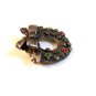 Vintage Silver Sterling Silver Christmas Wreath Brooch