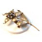 Vintage Sterling Silver & Vermeil Flower Brooch