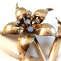 Vintage Sterling Silver & Vermeil Flower Brooch