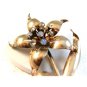 Vintage Sterling Silver & Vermeil Flower Brooch