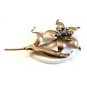 Vintage Sterling Silver & Vermeil Flower Brooch
