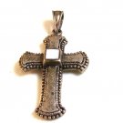 Vintage Sterling Silver & Mother of Pearl Cross