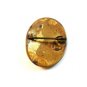 Vintage Early Plastic Celluloid? French Ivory? Lady in a Hat Brooch