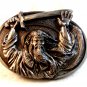 1994 Gap Beaded Ancient Man Sword Norse ? Belt Buckle Made in U.S.A.