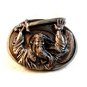 1994 Gap Beaded Ancient Man Sword Norse ? Belt Buckle Made in U.S.A.