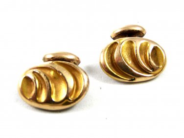 Victorian / Edwardian True Vintage Goldtone Cufflinks #2 Unmarked 101514