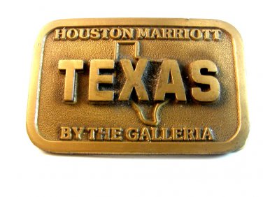 Vintage Houston Texas Marriott By The Galleria Belt Buckle U.S.A.