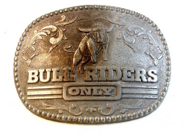 Vintage Bull Riders Only Belt Buckle Zee Series Award Design Medals