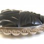 Huge Mexican Sterling Silver & Black Onyx Mayan Face Brooch
