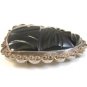 Huge Mexican Sterling Silver & Black Onyx Mayan Face Brooch