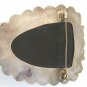 Huge Mexican Sterling Silver & Black Onyx Mayan Face Brooch
