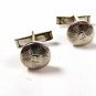 1960's - 70's Silvertone Round Cufflinks Unbranded 71515bb