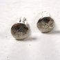1960's - 70's Silvertone Round Cufflinks Unbranded 71515bb