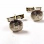 1960's - 70's Silvertone Round Cufflinks Unbranded 71515bb