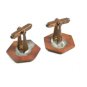 Retro 1940-1960's Enameled Copper Cufflinks 72414