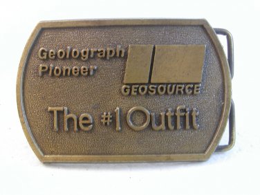 Vintage Geolograph Pioneer GeoSource The #1 Outfit Belt Buckle