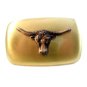 Vintage Western Cowboy Steer Head Belt Buckle Made In U.S.A.
