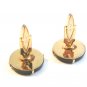 Gold Tone Black & Green Cufflinks