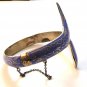 Vintage Siam Sterling Dark Blue Niello Dancer Bracelet Snake