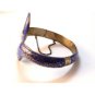 Vintage Siam Sterling Dark Blue Niello Dancer Bracelet Snake