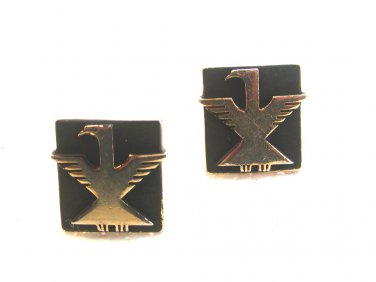 Vintage Gold Tone Thunderbird T-Bird  Cufflinks by Anson