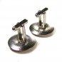 1950's Lucky Horse Shoe Clover Wish Bone Pink Silvertone Cufflinks Unbranded