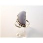 Native Sterling Silver & Blue Lace Agate Ring Sz 9