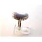 Native Sterling Silver & Blue Lace Agate Ring Sz 9