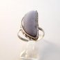 Native Sterling Silver & Blue Lace Agate Ring Sz 9