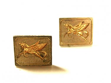 Vintage Sterling Silver Pegasus The Flying Horse Cufflinks By Swank 7715
