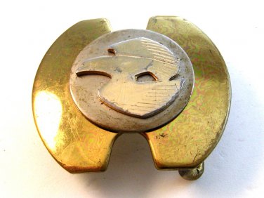 Vintage American Eagle Solid Brass Belt Buckle