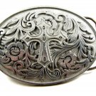 Western Cowboy Cross Belt Buckle by Silver Strike 3D