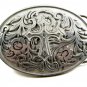 Western Cowboy Cross Belt Buckle by Silver Strike 3D