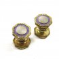 Art Deco True Vintage Silvertone Purple Cufflinks By JEM LINK 101314