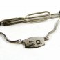 True Vintage 1930'-50's Letter/Initial S.O. Sterling Tie Clasp By F.C.C. 111814