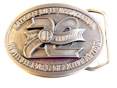 Vintage 20th Anniversary NRA Institute for Legislative Action Belt Buckle